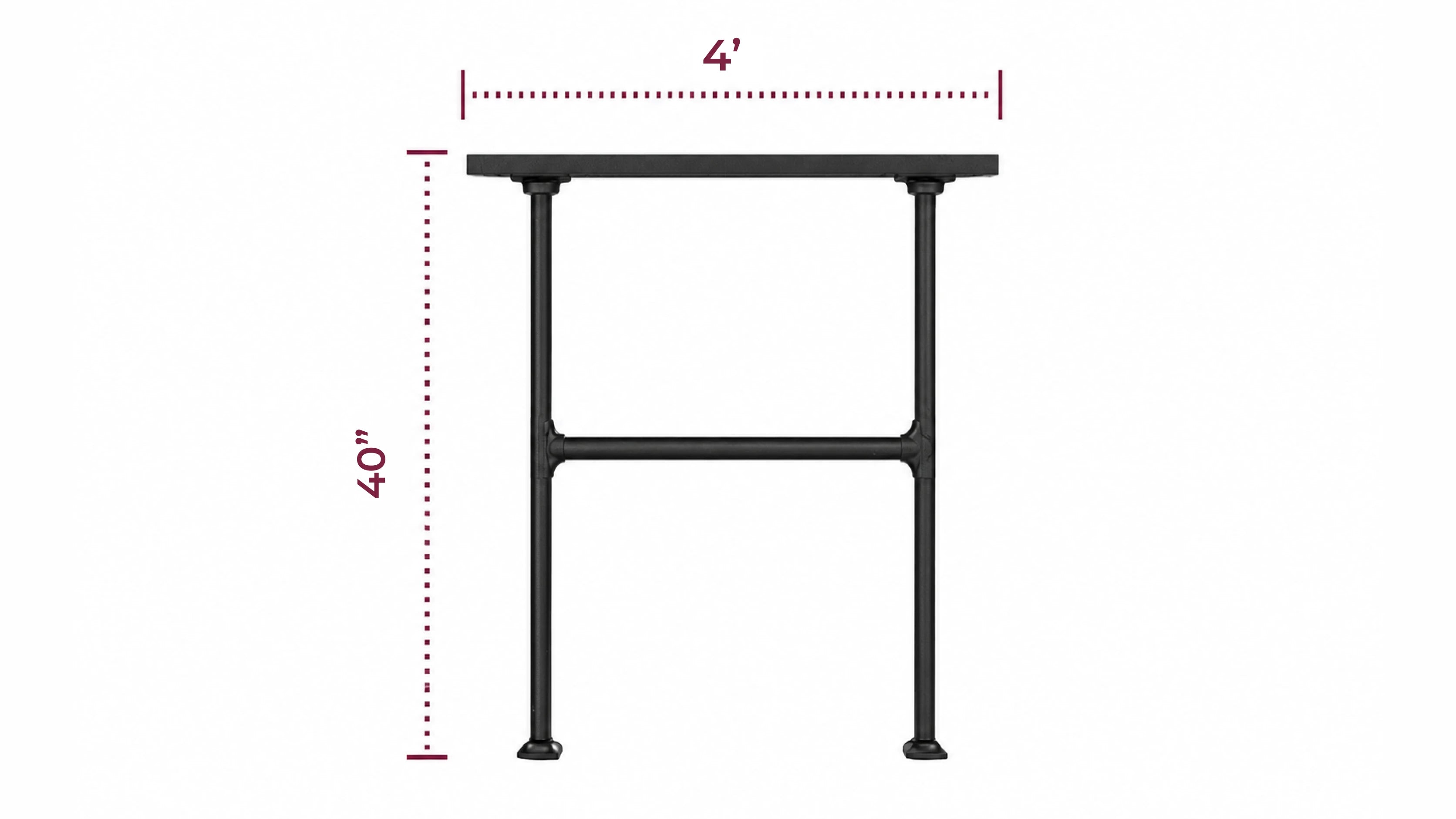 Horizontal Handrail Kit (1pc) - 4' / 40