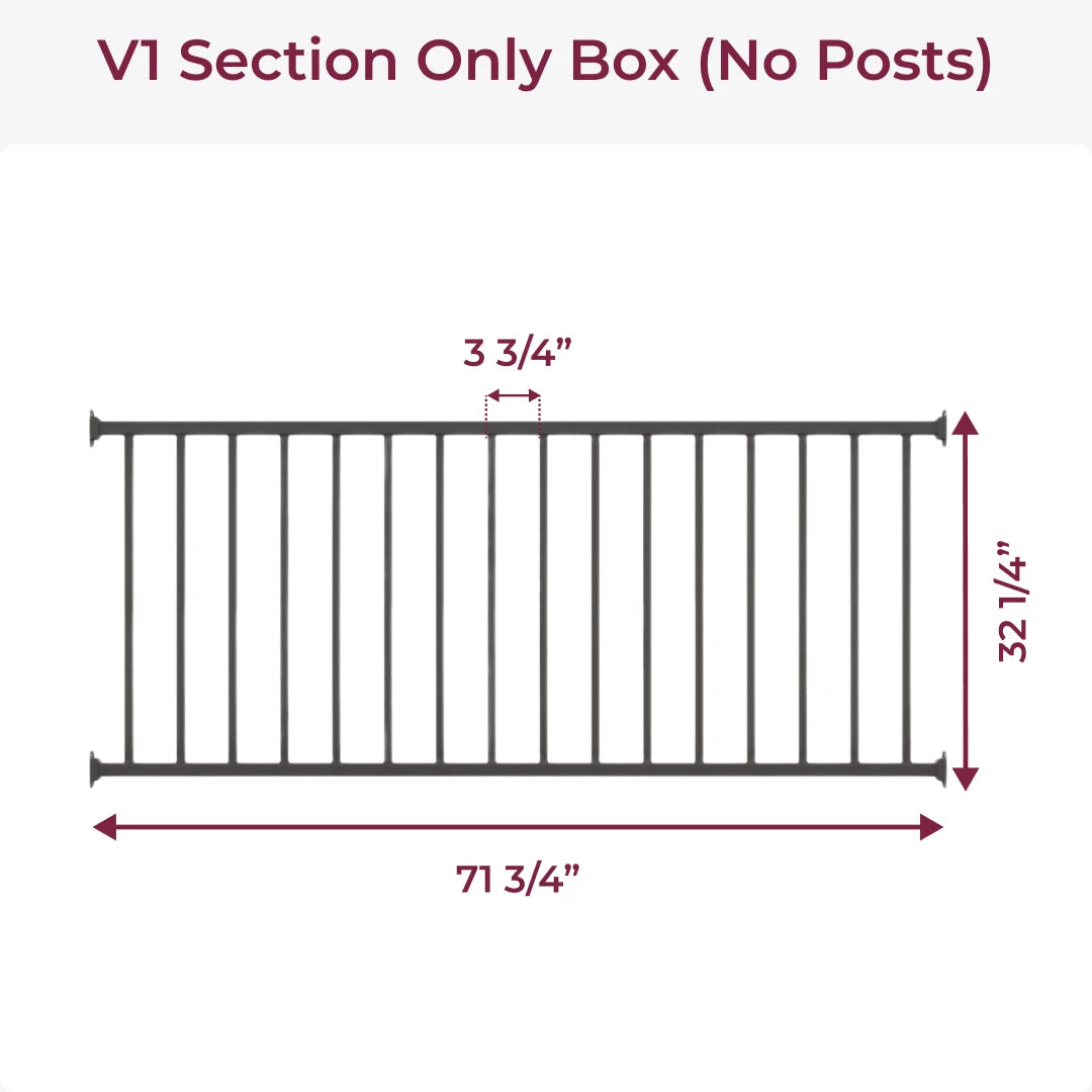 6' Section - No Post (V1) (1pc)