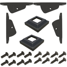 Load image into Gallery viewer, Flat Horizontal Handrail Bracket Set (4-Piece) Metal Covers (1pc)
